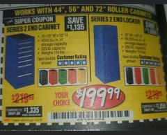 Harbor Freight Coupon 16" END LOCKERS Lot No. 64353/64157/64452/64451/64454/64453 Expired: 6/30/20 - $199.99