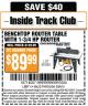Harbor Freight ITC Coupon BENCHTOP ROUTER TABLE WITH 1-3/4 HP ROUTER Lot No. 95380 Expired: 3/24/15 - $89.99