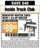 Harbor Freight ITC Coupon BENCHTOP ROUTER TABLE WITH 1-3/4 HP ROUTER Lot No. 95380 Expired: 5/19/15 - $89.99