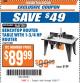 Harbor Freight ITC Coupon BENCHTOP ROUTER TABLE WITH 1-3/4 HP ROUTER Lot No. 95380 Expired: 8/29/17 - $89.99