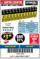 Harbor Freight Coupon THUNDERBOLT MAGNUM ZINC CHLORIDE BATTERIES Lot No. 61675/61676/61274/61679/61677/61273/68383 Expired: 11/30/17 - $3.99