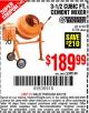 Harbor Freight Coupon 3-1/2 CUBIC FT. CEMENT MIXER Lot No. 67536/61932 Expired: 8/31/15 - $189.99