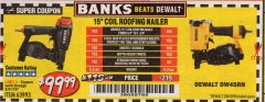 Harbor Freight Coupon BANKS 15DEG. COIL ROOFING NAILER Lot No. 63993 Expired: 3/31/19 - $99.99