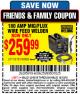 Harbor Freight Coupon 180 AMP MIG/FLUX WIRE FEED WELDER Lot No. 68886/62181 Expired: 12/13/15 - $259.99