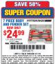 Harbor Freight Coupon 7 PIECE BODY AND FENDER SET Lot No. 63259 Expired: 5/11/15 - $24.99