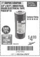 Harbor Freight Coupon 3/4" x 60 FT. INDUSTRIAL GRADE ELECTRICAL TAPE - 10 ROLLS Lot No. 6047/69587/61983/61984 Expired: 4/29/18 - $4.99