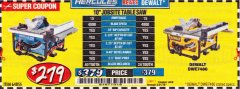 Harbor Freight Coupon HERCULES 10" 15 AMP JOBSITE TABLE SAW Lot No. 64855 Expired: 8/31/19 - $279.99