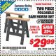 Harbor Freight ITC Coupon TWO PIECE FOLDABLE SAW HORSE SET Lot No. 61700/41577 Expired: 2/28/15 - $29.99