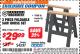 Harbor Freight ITC Coupon TWO PIECE FOLDABLE SAW HORSE SET Lot No. 61700/41577 Expired: 7/31/17 - $29.99