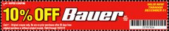 Harbor Freight Coupon ANY BAUER Lot No. 63528/63531/63527/63629/63441/63444/63437/63440/63436/63439/63445/63433/63443/63447/63630/63529/63530/63631/63910/63628/63911/63907/63634/63632/64024/64025/64121/64072/64071/64063/64168/64120/63999/64146/64112/63988/64276/64288/64277/64472/64473/64482/649 Expired: 12/31/19 - $10