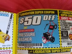 Harbor Freight Coupon ANY PREDATOR PRESSURE WASHER Lot No. 62214, 64119,62201, 64931, 62200 Expired: 4/30/19 - $0