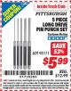 Harbor Freight ITC Coupon 5 PIECE LONG DRIVE PIN PUNCH SET Lot No. 93111 Expired: 2/28/15 - $5.99