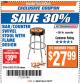 Harbor Freight ITC Coupon FLAME DESIGN BAR/COUNTER SWIVEL STOOL Lot No. 62202/91200 Expired: 4/10/18 - $27.99