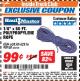 Harbor Freight ITC Coupon HAUL-MASTER 1/4 IN. X 600 FT. POLYPROPYLENE ROPE Lot No. 47836 Expired: 11/30/17 - $0.99