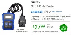 Harbor Freight Coupon OBD II CODE READER Lot No. 64981 Expired: 6/30/20 - $27.99