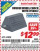 Harbor Freight ITC Coupon HAUL-MASTER WHEEL CHOCK WITH EYEBOLT Lot No. 69828 Expired: 4/30/15 - $12.99