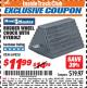 Harbor Freight ITC Coupon RUBBER WHEEL CHOCK WITH EYEBOLT Lot No. 69828/65320 Expired: 8/31/17 - $11.99
