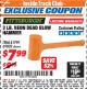 Harbor Freight ITC Coupon PITTSBURGH 3 LB. NEON ORANGE DEAD BLOW HAMMER Lot No. 69002 Expired: 11/30/17 - $7.99