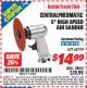 Harbor Freight ITC Coupon 5" HIGH SPEED AIR SANDER Lot No. 68739 Expired: 6/30/15 - $14.99