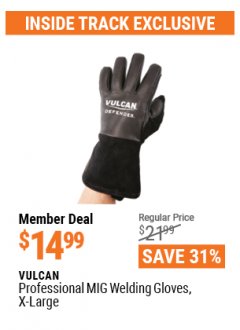 Harbor Freight ITC Coupon VULCAN PROFESSIONAL MIG WELDING GLOVES Lot No. 56678/63487/56679/63488 Expired: 4/29/21 - $14.99