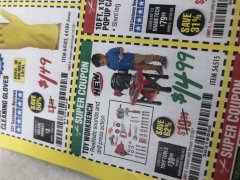 Harbor Freight Coupon TOY WORKBENCH Lot No. 56515 Expired: 1/31/20 - $14.99