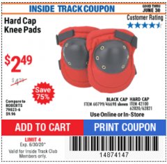 Harbor Freight ITC Coupon KNEE PADS Lot No. 60799/46698/42100/61366/62820/62821 Expired: 6/30/20 - $2.49