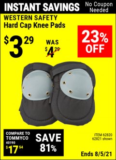 Harbor Freight Coupon KNEE PADS Lot No. 60799/46698/42100/61366/62820/62821 Expired: 8/5/21 - $3.29