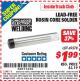 Harbor Freight ITC Coupon LEAD-FREE ROSIN CORE SOLDER Lot No. 69378 Expired: 2/28/15 - $1.99