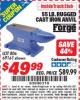 Harbor Freight ITC Coupon CENTRAL FORGE 55 LB. RUGGED CAST-IRON ANVIL Lot No. 69161 Expired: 8/31/15 - $49.99