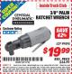 Harbor Freight ITC Coupon 3/8" PALM RATCHET WRENCH Lot No. 99898 Expired: 2/28/15 - $19.99