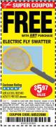 Harbor Freight FREE Coupon ELECTRIC FLY SWATTER Lot No. 61351/40122/62540/62577 Expired: 4/27/16 - FWP
