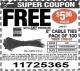 Harbor Freight FREE Coupon 8" CABLE TIES PACK OF 100 Lot No. 1142/60265/69402/34635/60263/69403 Expired: 2/9/17 - FWP
