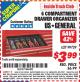 Harbor Freight ITC Coupon 6 COMPARTMENT DRAWER ORGANIZER Lot No. 99729 Expired: 2/28/15 - $3.99