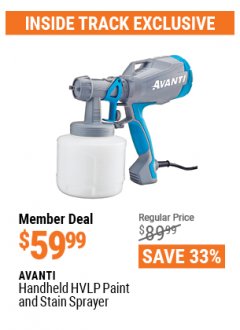 Harbor Freight ITC Coupon AVANTI HANDHELD HVLP PAINT AND STAIN SPRAYER Lot No. 64934 Expired: 4/29/21 - $59.99