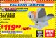 Harbor Freight ITC Coupon 12" DIRECT DRIVE BENCH TOP DISC SANDER Lot No. 43468 Expired: 1/31/18 - $119.99