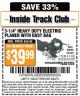 Harbor Freight ITC Coupon 3-1/4" HEAVY DUTY ELECTRIC PLANER WITH DUST BAG Lot No. 61393/95838/61687 Expired: 2/24/15 - $39.99