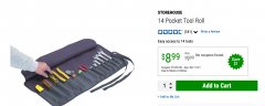 Harbor Freight Coupon 14 POCKET TOOL ROLL Lot No.  93828 Expired: 3/11/21 - $8.99
