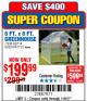 Harbor Freight Coupon 6 FT. x 8 FT. ALUMINUM GREENHOUSE Lot No. 47712/69714 Expired: 11/6/17 - $199.99