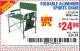 Harbor Freight Coupon FOLDABLE ALUMINUM SPORTS CHAIR Lot No. 62314, 56719 Expired: 9/22/15 - $24.99