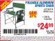 Harbor Freight Coupon FOLDABLE ALUMINUM SPORTS CHAIR Lot No. 62314, 56719 Expired: 10/3/15 - $24.99