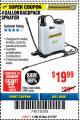 Harbor Freight Coupon 4 GALLON BACKPACK SPRAYER Lot No. 93302/61368/63036/63092 Expired: 4/1/18 - $19.99