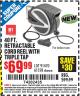 Harbor Freight Coupon 40 FT. RETRACTABLE CORD REEL WITH TRIPLE TAP Lot No. 91470/61558 Expired: 3/31/15 - $69.99