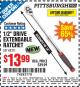 Harbor Freight Coupon 1/2" DRIVE EXTENDABLE RATCHET Lot No. 61711/62311 Expired: 3/31/15 - $13.99