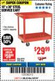 Harbor Freight Coupon 16" x 30" TWO SHELF STEEL SERVICE CART Lot No. 5107/60390 Expired: 5/6/18 - $29.99