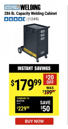 Harbor Freight Coupon CHICAGO ELECTRIC GAS WELDING CART Lot No. 65939 Expired: 3/24/22 - $179.99