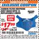 Harbor Freight ITC Coupon CARBON FILTER NEOPRENE DUST MASK WITH REPLACEABLE LINERS Lot No. 94222 Expired: 7/31/17 - $17.99