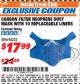 Harbor Freight ITC Coupon CARBON FILTER NEOPRENE DUST MASK WITH REPLACEABLE LINERS Lot No. 94222 Expired: 10/31/17 - $17.99