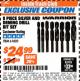 Harbor Freight ITC Coupon 8 PIECE M2 HIGH SPEED STEEL SILVER AND DEMING DRILL BIT SET Lot No. 527/61802 Expired: 11/30/17 - $24.99