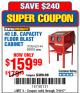 Harbor Freight Coupon 40 LB. CAPACITY FLOOR BLAST CABINET Lot No. 68893/62144/93608 Expired: 7/10/17 - $159.99