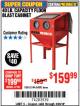 Harbor Freight Coupon 40 LB. CAPACITY FLOOR BLAST CABINET Lot No. 68893/62144/93608 Expired: 3/26/18 - $159.99
